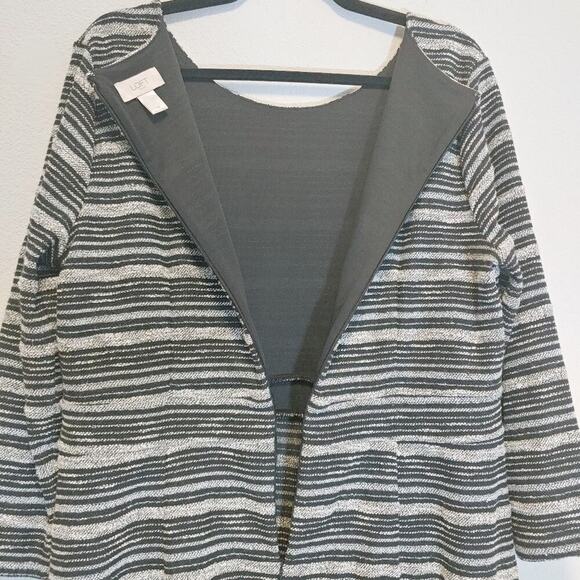 Loft Striped Shift Career Dress Sz 14 Fall Textured - Picture 8 of 9